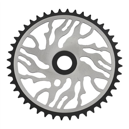 Chainring 44T Poison Ivy 1/2 x 1/8 Steel Chrome/Black ZT7I-D