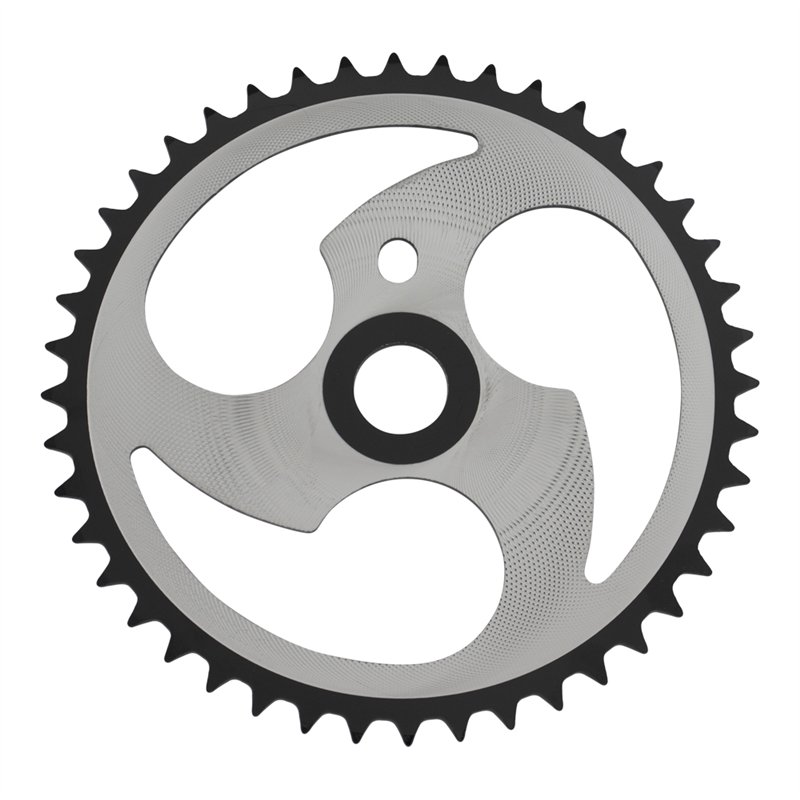 Chainring 44T Sickle 1/2 x 1/8 Steel Chrome/Black ZT7A-D