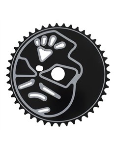 Chainring 44T Skull 1/2 x 1/8 Steel Black