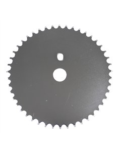 Chainring 44T Solid 1/2 x 1/8 Steel Chrome JS-S44