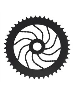 Chainring 44T Square Twisted 1/2 x 1/8 Steel Black
