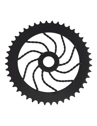 Chainring 44T Square Twisted 1/2 x 1/8 Steel Black