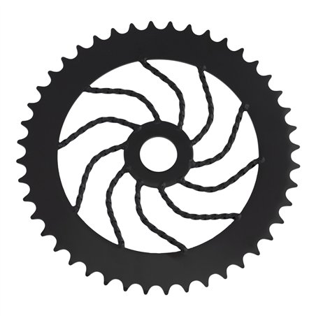 Chainring 44T Square Twisted 1/2 x 1/8 Steel Black