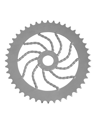 Chainring 44T Square Twisted 1/2 x 1/8 Steel Chrome