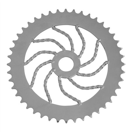 Chainring 44T Square Twisted 1/2 x 1/8 Steel Chrome