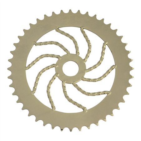 Chainring 44T Square Twisted 1/2 x 1/8 Steel Gold
