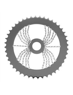 Chainring 44T Square Twisted Spider 1/2 x 1/8 Steel Chrome