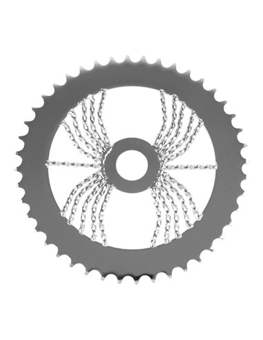 Chainring 44T Square Twisted Spider 1/2 x 1/8 Steel Chrome