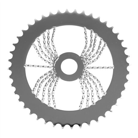 Chainring 44T Square Twisted Spider 1/2 x 1/8 Steel Chrome