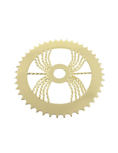Chainring 44T Square Twisted Spider 1/2 x 1/8 Steel Gold