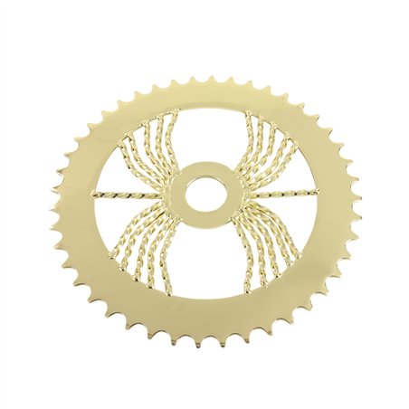 Chainring 44T Square Twisted Spider 1/2 x 1/8 Steel Gold