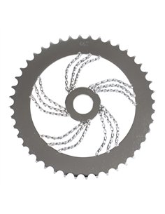 Chainring 44T Triple Square Twisted 1/2 x 1/8 Steel Chrome