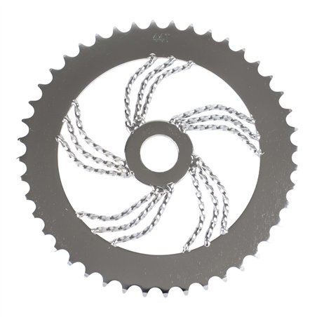 Chainring 44T Triple Square Twisted 1/2 x 1/8 Steel Chrome