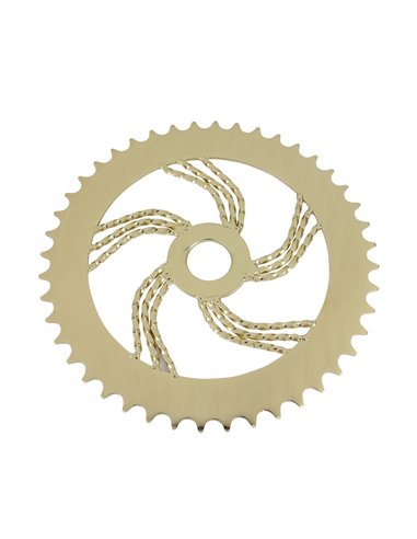 Chainring 44T Triple Square Twisted 1/2 x 1/8 Steel Gold
