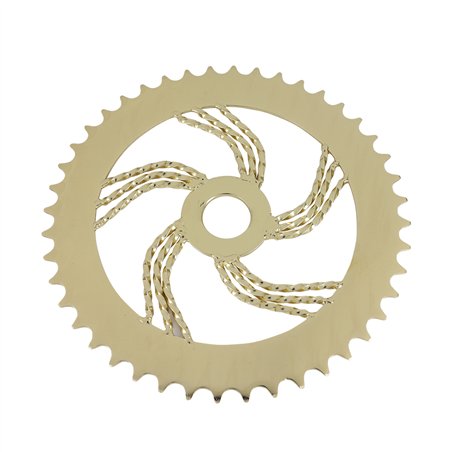 Chainring 44T Triple Square Twisted 1/2 x 1/8 Steel Gold