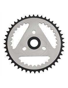 Chainring 44T Triangle 1/2 x 1/8 Steel Chrome/Black ZT9C