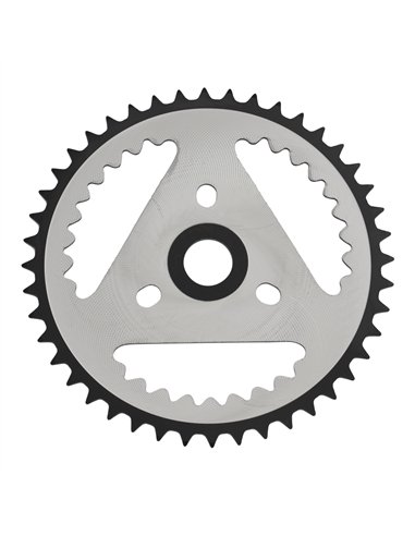 Chainring 44T Triangle 1/2 x 1/8 Steel Chrome/Black ZT9C