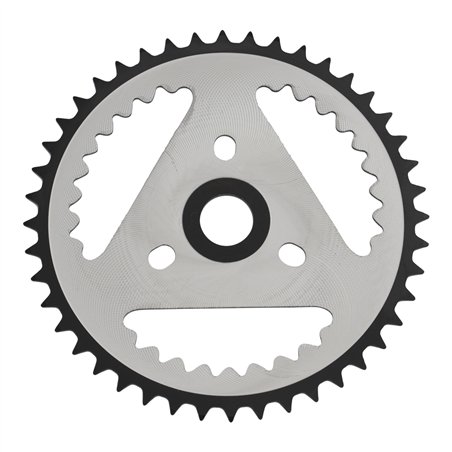 Chainring 44T Triangle 1/2 x 1/8 Steel Chrome/Black ZT9C