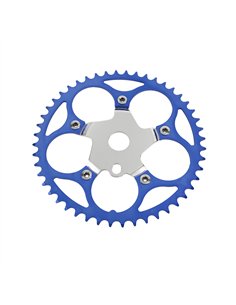 Chainring 48T 1/2 x 1/8 Alloy Blue/Chrome