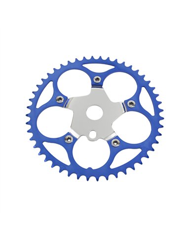 Chainring 48T 1/2 x 1/8 Alloy Blue/Chrome