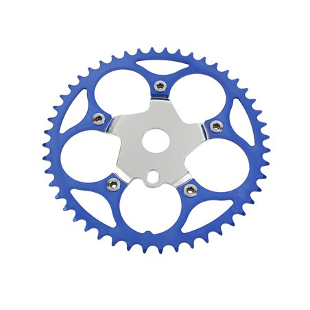Chainring 48T 1/2 x 1/8 Alloy Blue/Chrome