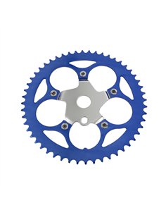 Chainring 52T 1/2 x 1/8 Alloy Blue/Chrome