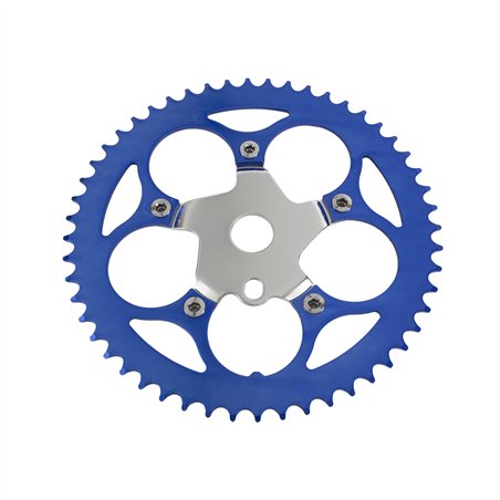 Chainring 52T 1/2 x 1/8 Alloy Blue/Chrome