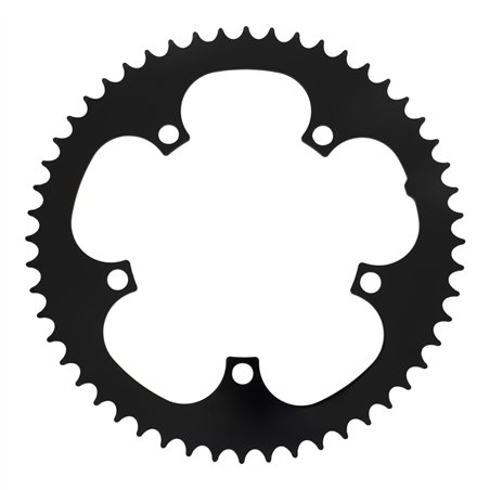 Chainring 52T D Type 1/2 x 1/8 Alloy Black