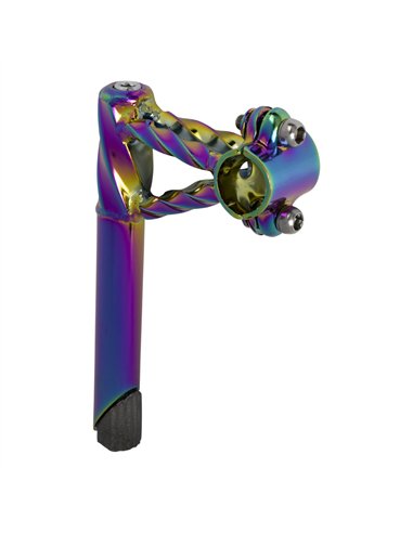 Stem Double Square Twisted 22.2mm Neo Chrome