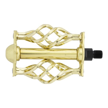 Lowrider Bike Pedals Cage 1/2" Gold