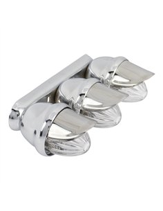 Light Triple Mini Bee w/Visor Chrome/Clear