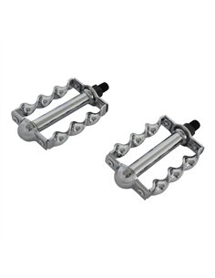 Pedals Flat Twisted 1/2" Chrome