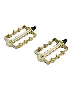Pedals Flat Twisted 1/2" Gold