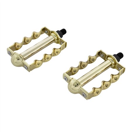 Pedals Flat Twisted 1/2" Gold
