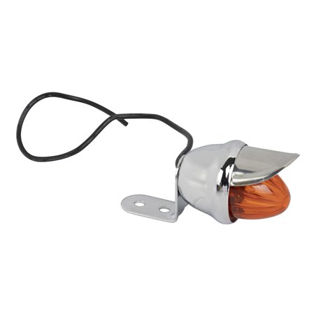 Light Mini Bee w/Visor Chrome/Amber