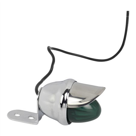 Light Mini Bee w/Visor Chrome/Green