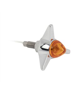 Light Mini Bullet w/Wings Chrome/Amber