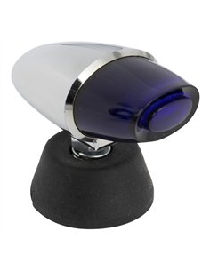 Light Oval Plastic Chrome/Blue