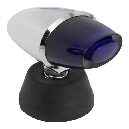 Light Oval Plastic Chrome/Blue