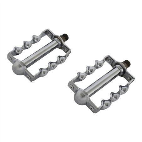 Pedals Flat Twisted 9/16" Chrome