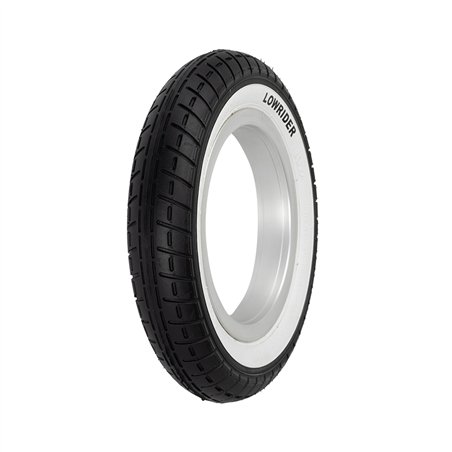 Tire 10" x 2.0" P-1237 Black/White Sidewall Lowrider