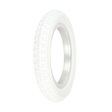 Tire 12-1/2" x 2-1/4" P-104A White/White Sidewall