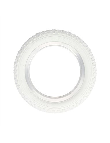 Tire 12-1/2" x 2-1/4" P-104A White/White Sidewall