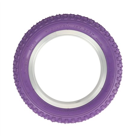 Tire 12-1/2" x 2-1/4" P-104A Purple/Purple Sidewall
