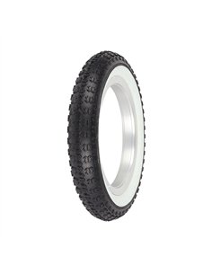 Tire 12-1/2" x 2-1/4" P-104A Black/White Sidewall