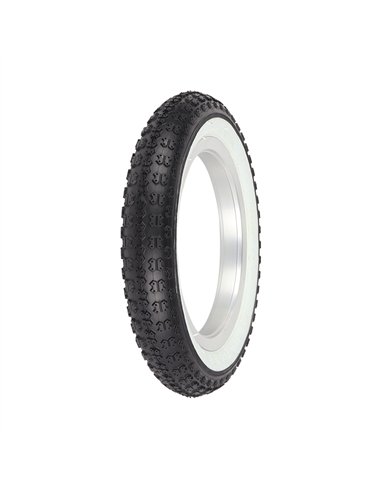 Tire 12-1/2" x 2-1/4" P-104A Black/White Sidewall
