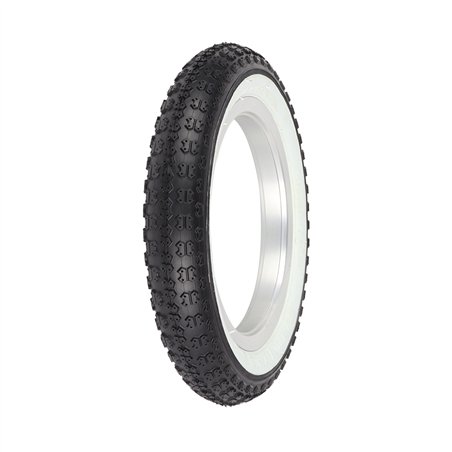 Tire 12-1/2" x 2-1/4" P-104A Black/White Sidewall