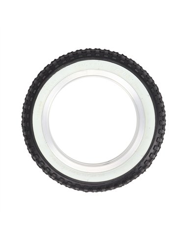 Tire 12-1/2" x 2-1/4" P-104A Black/White Sidewall