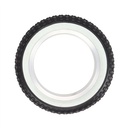 Tire 12-1/2" x 2-1/4" P-104A Black/White Sidewall