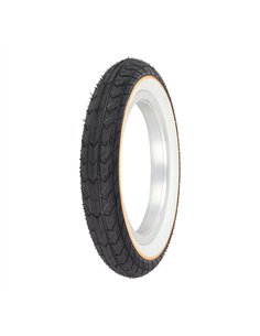 Tire 12-1/2" x 2-1/4" P-1193 Black/White Sidewall w/Yellow Line